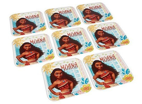 American Greetings Moana 9" Square Plates 1