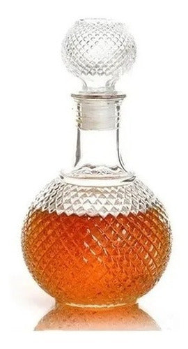 Crystal Whiskey Decanter 1.2 L Glass Carved with Stopper 5