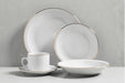 Tsuji Set X12 Tea/Breakfast Plates Porcelain 499 B/ Gold 1