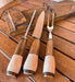 Fausto Fuegos Cuchillo, Tenedor Y Chaira, Set 3 Piezas C/soporte De Madera 4