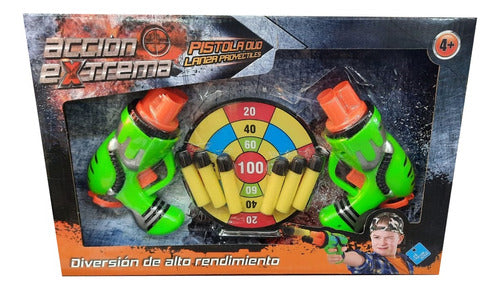 El Duende Azul Duo Pistol With Projectiles And Target 6688 5