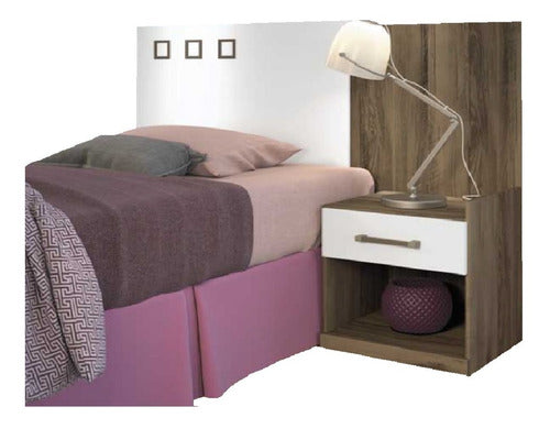 KAPAN WEL Modern Bed Headboard with Nightstand for Twin Bed 1