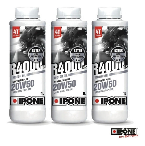 Ipone R4000 RS 4T 20W50 Semi-Synthetic Motorcycle Oil 1L 1