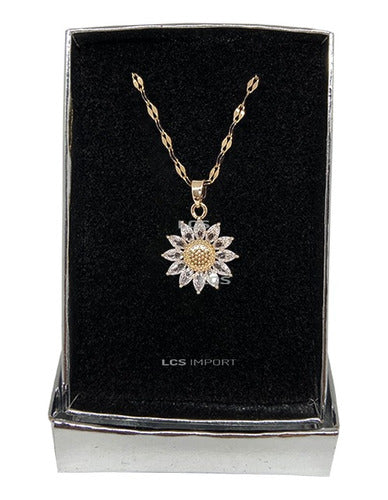 LCS Sunflower Necklace 18K Gold Plated + Gift Box 1