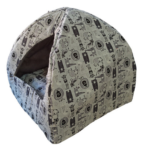 Mis Pulguitas Iglu Cucha Cama Gato Perro Huron Conejo 40x40 Gabardina 1