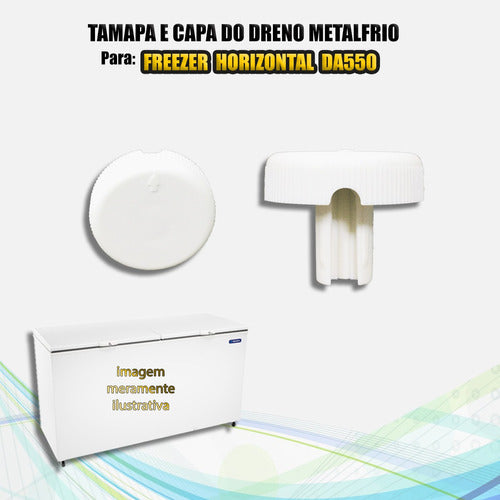 Tampa E Capa Do Dreno Freezer Horizontal Metalfrio Da550 1