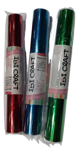 Ibi Craft Foil Art For Thermal Pencil 0.15 X 3 Mts V/Colors 0