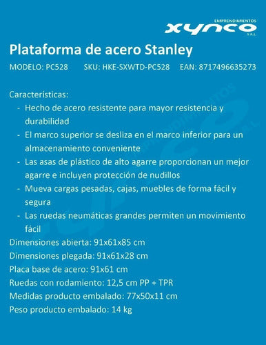 Stanley Steel Platform Trolley SXWTD-PC528 300 Kilos 1