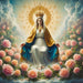 Marmath Digital Designs: Virgen María V6 50x50 Unique Artwork 0