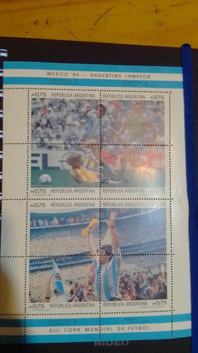 Estampilla Maradona Mundial Mexico 1986 (contiene 16 Unid.) 3