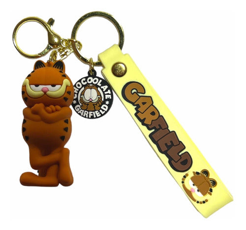 Garfield Cat Keychain - Hungry + Sarcastic + Lasagna 2