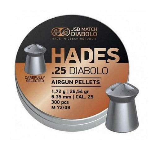 Balines Jsb Hades Diabolo Calibre 6,35 26,54gr Lata X300 0