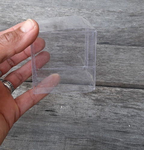 Pack of 20 Clear PVC Acetate Cube Boxes 6x6x6 cm for Souvenirs and Macarons 2