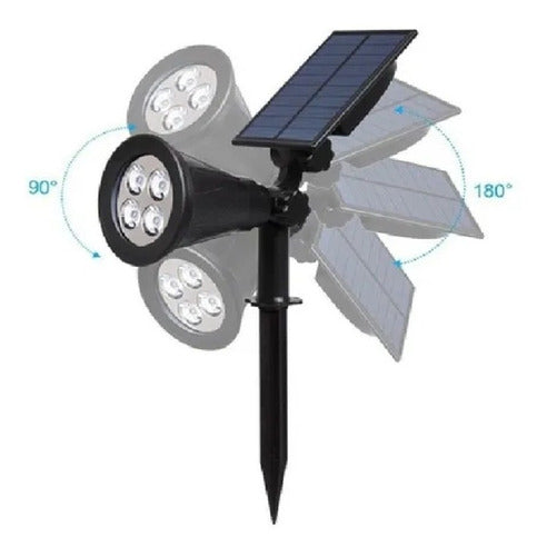 Foco Solar Jardin Exterior Luz Led Amarilla 2w K37 1