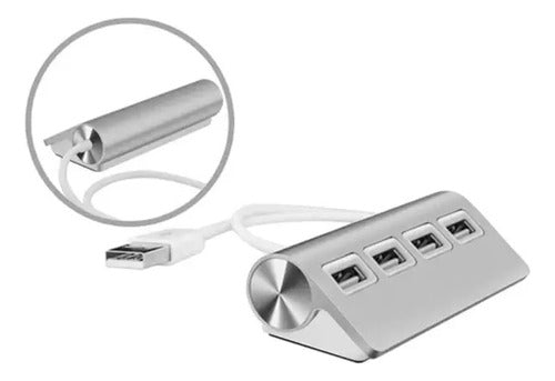 COD100 Premium Aluminum 4-Port USB Hub with Shielded Cable 0