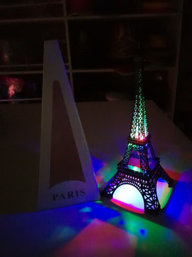 3 Torres Eiffel Metalica Luminosa 32 Cm  Centro De Mesa Led 1