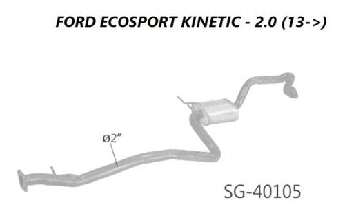 Caño De Escape  Primer Silenciador Ecosport Kinetic 2.0/ 1.6 1