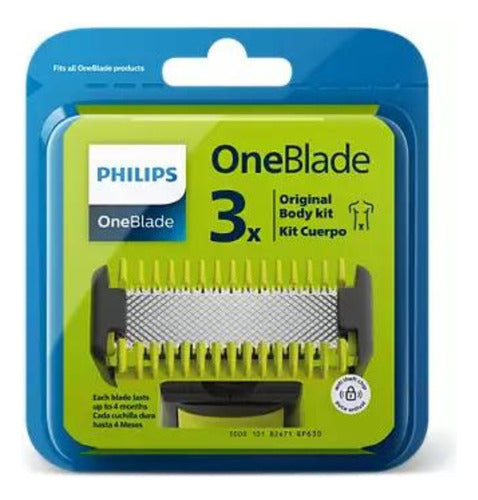 Respuesto Cuchilla Oneblade Kit Para Cuerpo Philips Qp630/51 0