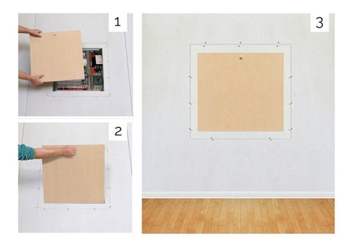 Acon Tapa Inspección Marco Oculto Pared 12,5 Durlock 20x20 2