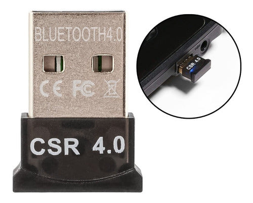 Genérica Adaptador Bluetooth Usb 4.0 Audio Pc Parlantes Celular Otec 0