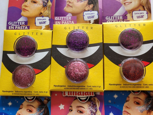 Glitter in Paste Artistic Makeup Pintafan Pack x 6 Col 7
