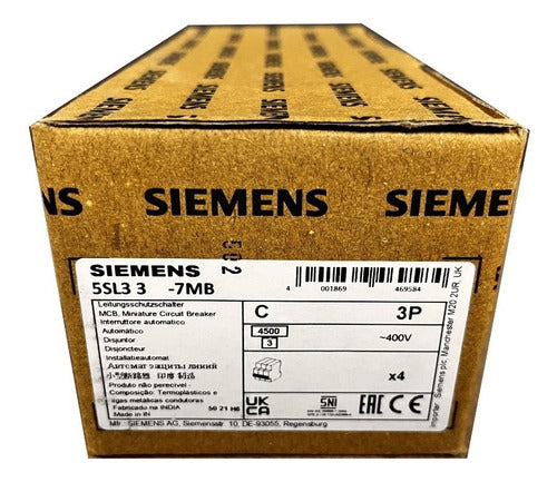 Siemens Kit Llave Termica Termomagnetica Tripolar 25A X4 Uds 0