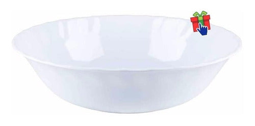 Ensaladera Melamina 25cm Set X 6 Blanca Plástica Bowl 2