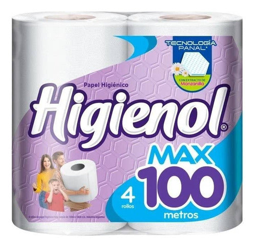 Higienol Max Toilet Paper 100m 80 Rolls 2 Packs 0