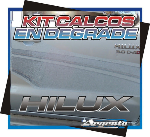 Toyota Hilux 2005 Side Stripes Calcos 4x4 Turbo Oracal 2