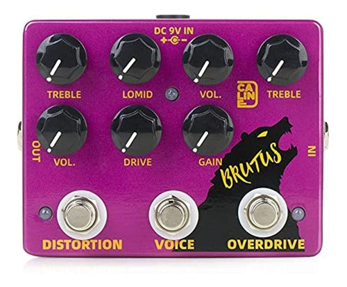 Caline Dcp-02 Brutus Distortion Overdrive Effect Pedal Dual 0