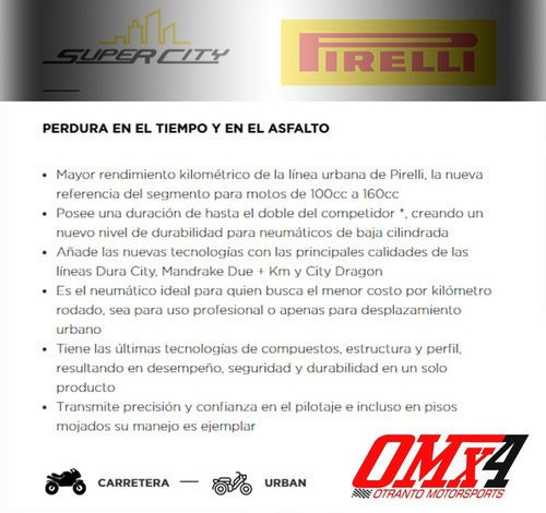 Kit Cubiertas 250 17 + 80 100 14 Pirelli Motomel Bit 110 1