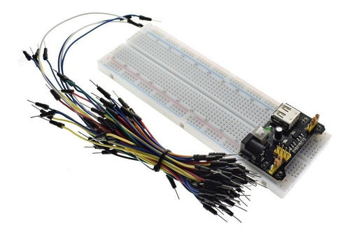 HobbyTronica Protoboard Kit with 830 Points, Power Supply, and Cables 0