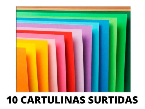 Carpel Cartulina Escolar De Colores X 10 Unidades Distribuidora Lv 1