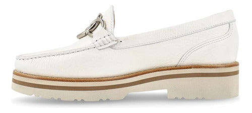 Hush Puppies Mocasin Rago Blanco (220 Para Dama) 2