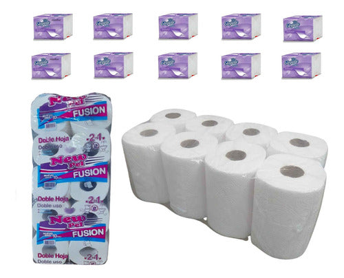 New Pel Kitchen Roll Bundle + Tissues + Toilet Paper Pack 0