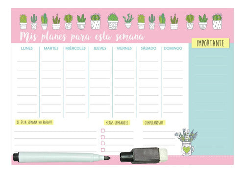 GRÁFICA LÍMITE Magnetic Weekly Planner Organizer A3 5