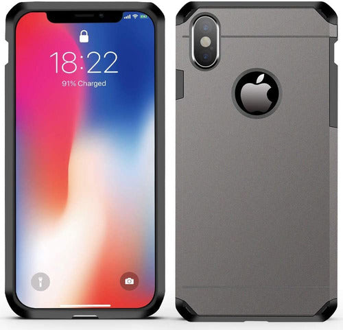 Funda De Alta Resistencia Para iPhone X / iPhone XS Gris 1