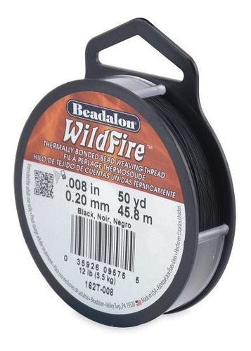 Beadalon Wildfire 008inch Black 50yard 0