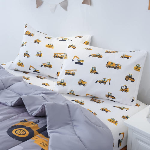 Cokouchyi Construction Truck Kids Bedding Set 2