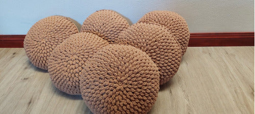 Round Crochet Cushion - Handcrafted Knits - Motif 40 cm 6