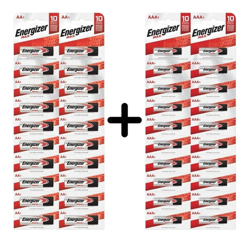 Energizer Max Combo Pack: 20 x AA + 20 x AAA Alkaline Batteries 0