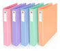 The Pel Pack X4 A4 PVC Binders 2x40mm, Pastel Colors 3