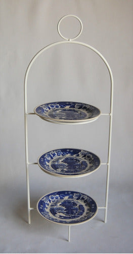 du.arte.construcciones Elegant Iron Dessert Plate Stand for 3 Plates 1