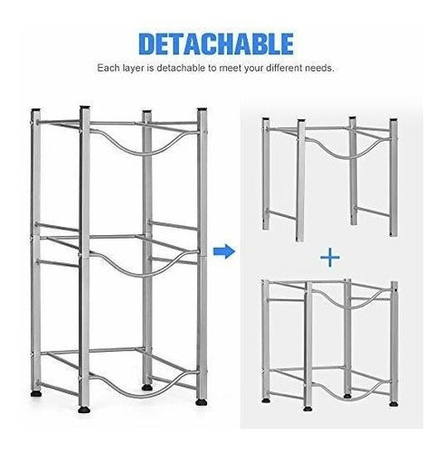 Soporte Para 3 Bidones De Agua 20 Litros Plateado 3