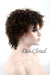 Cosplay Women Short Ruffled Curly Afro Dark Brown Wig 3