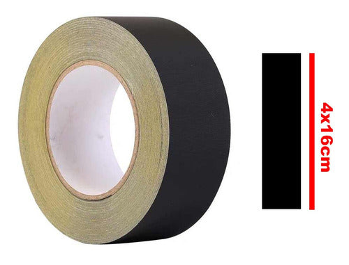 Artillery Adhesive Acetate Tape - 1 Strip 4x16cm (Black) 0