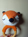 Vishwa Tejidos Crochet Rattle. Animals. Fox. Wooden Ring 6