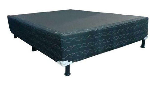 Base Para Cama Box Casal Atenas 138x188cm Topazio Preto 0