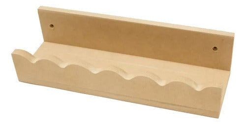 Puntitos Carpintería Profile with Waves MDF 40 cm. Book Shelf Decoration 2