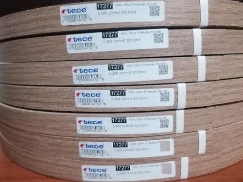 Tece PVC Olmo Filandes Edge Banding 22mm X 0.45 X 300 M Roll No Adhesive 0